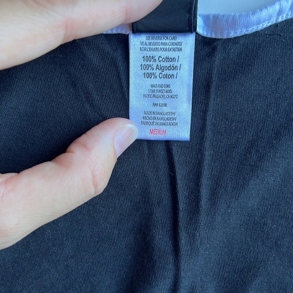 Black and white men tank top - size M - Picture 4 of 5